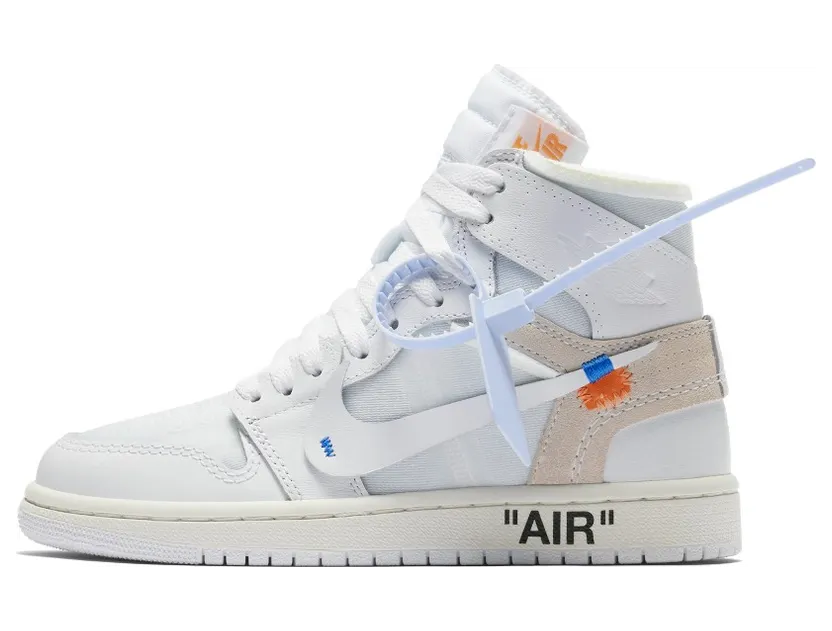 Air Jordan x Off White Nike AJ I 1 ‘The 10 Ten Part II’ White (2018) BG (Kids Size) (AQ8296-100)