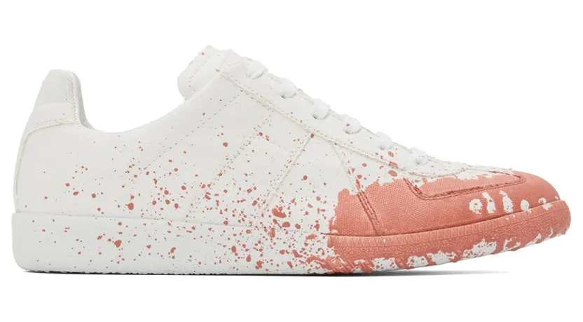 Maison Margiela White & Pink Replica Sneakers (S37WS0568 P4711)