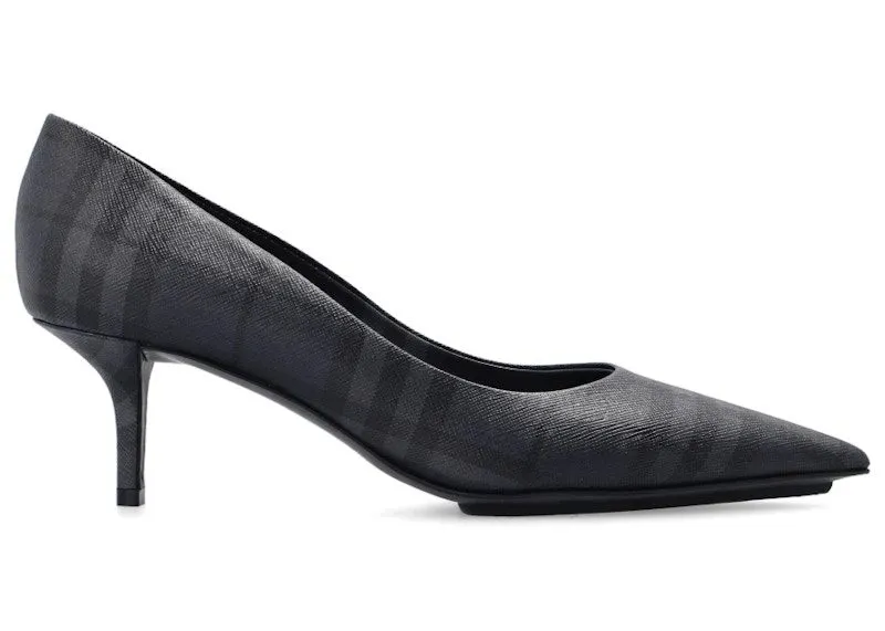Burberry Checked 55mm Pumps Black Grey (8048630)