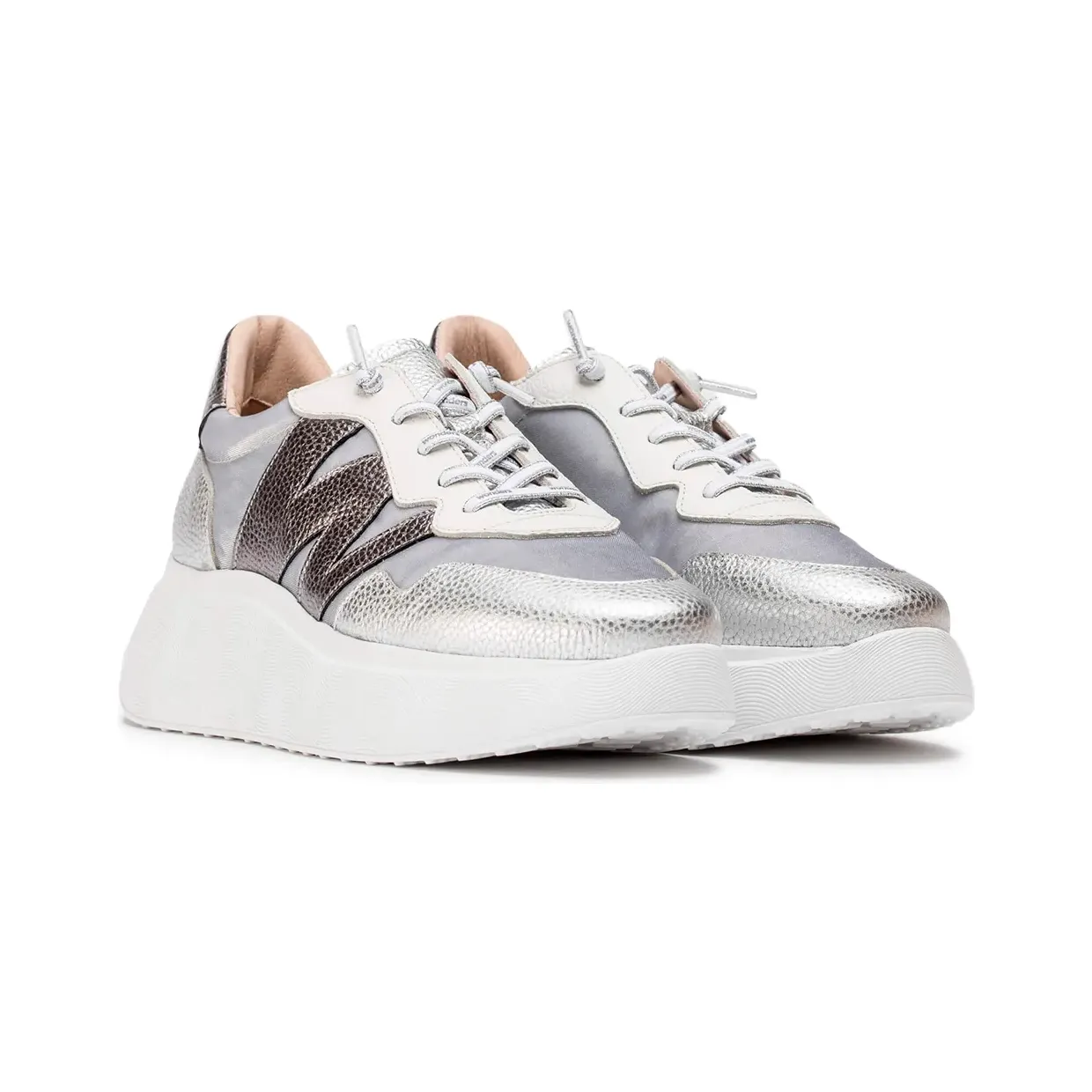 wonders-sneaker A-3622-Comb.Plata/Plom