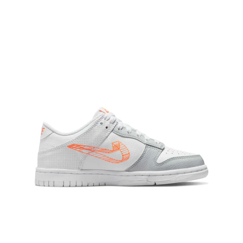 Nike Dunk Low SE Sketch Swoosh Orange (GS) (DR0171-100)