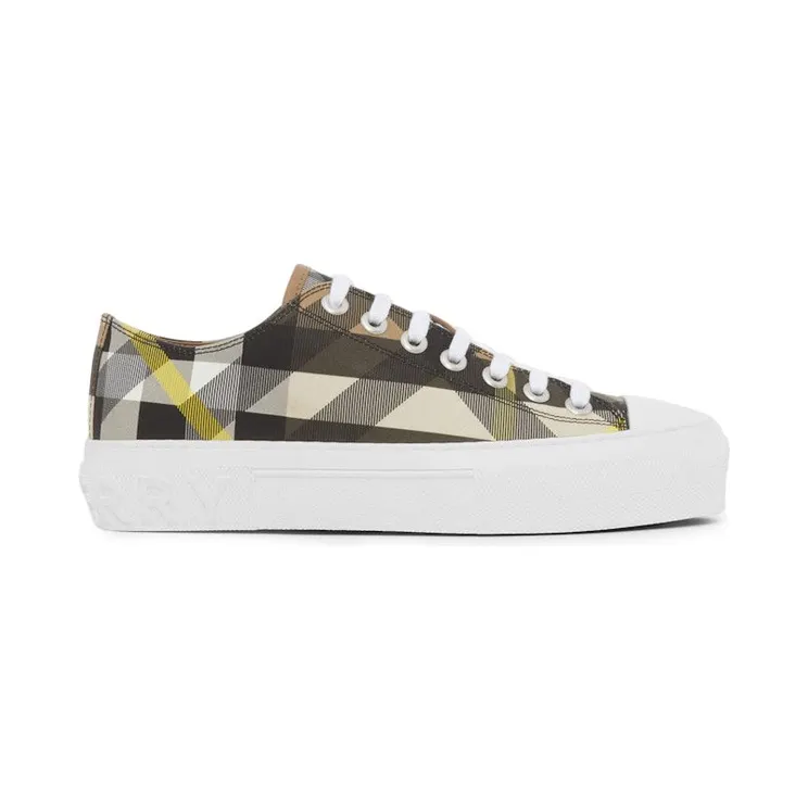 Burberry Exaggerated Check Cotton Sneakers Wheat (80642811)