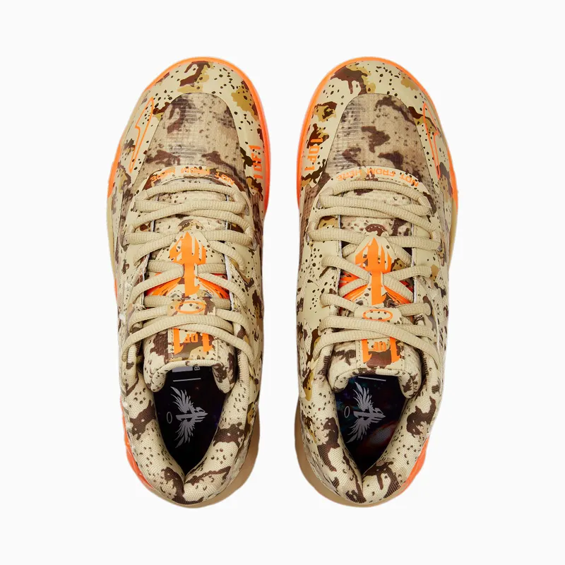 Puma MB.01 Disco Camo Basketball Shoes Beige/Orange (379217-01)