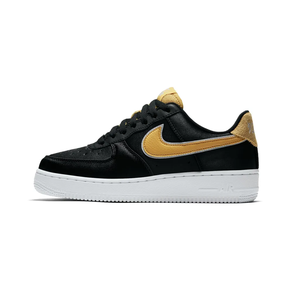 Nike Air Force 1 Low Satin Black Wheat Gold (W)