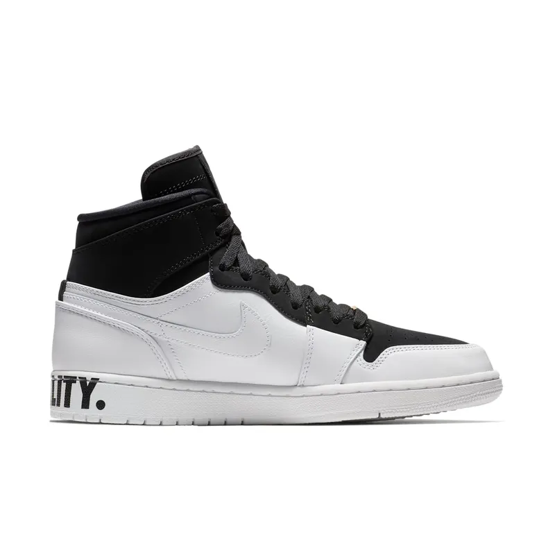 Jordan 1 Retro High Equality Black History Month (2018) Black/Black-White-Metallic Gold (AQ7474-001)