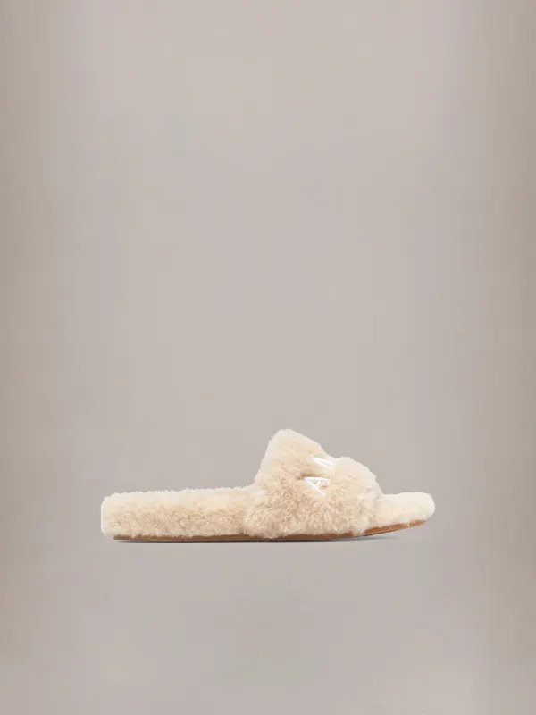 Amiri Shearling Slide “Natural” (AWFLFL1001-101)