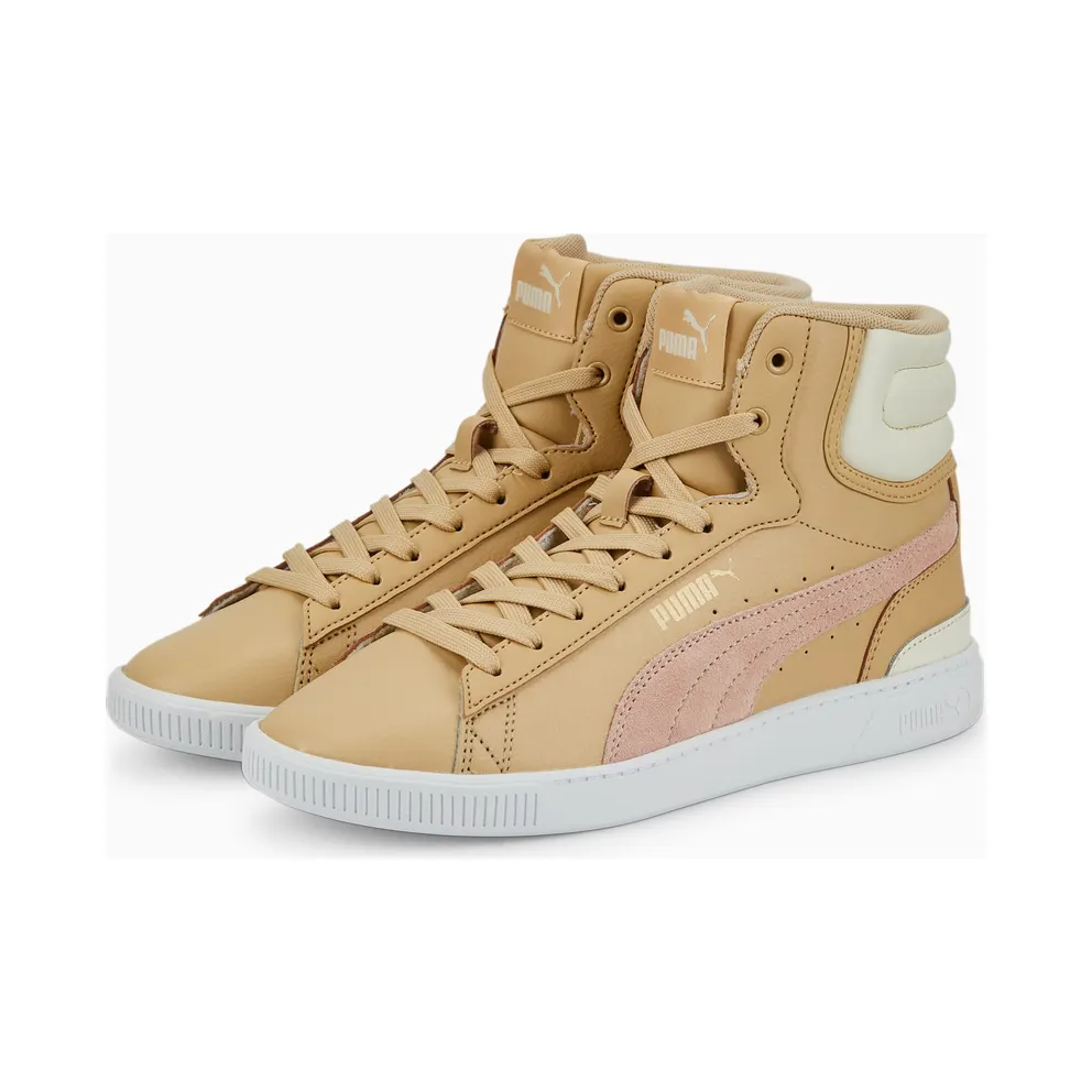 Puma Vikky v3 halfhoge leren Pink/Gold (38761004)
