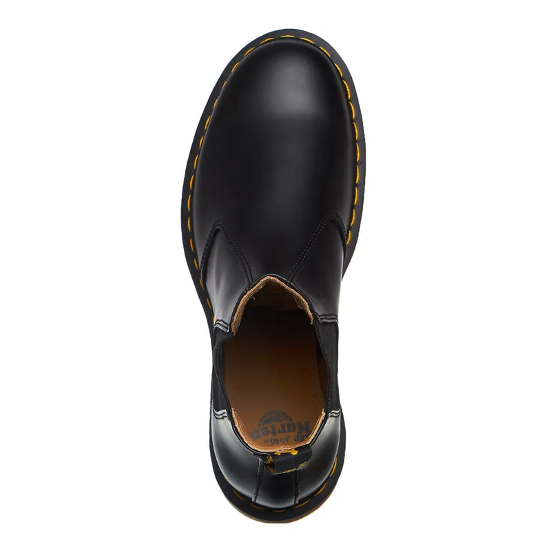 Dr. Martens 2976 Yellow Stitch Chelsea Boot Black Smooth (22227001)