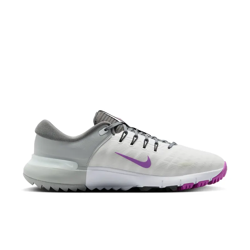 Nike Free Golf Next Nature “White Iron Grey Light Smoke Grey Vivid Purple” (FN0332-104)