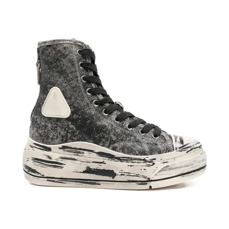 R13 Kurt met gerafeld effect en rits “Black” (R13WS057)