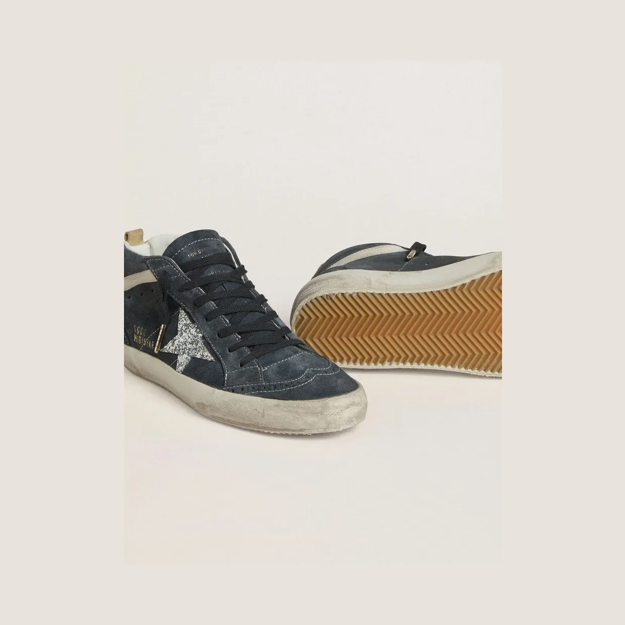 Golden Goose Mid Star In Petrol-Blue Suede With Silver Glitter Star And Cotton Flash (GWF00122.F007917.50970) (3)
