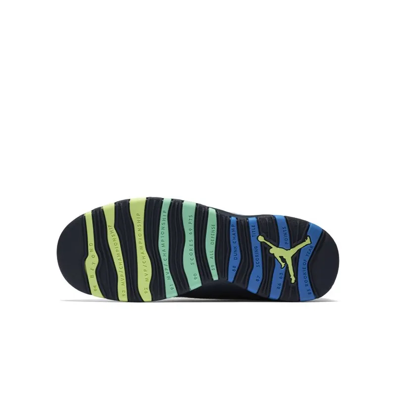 Jordan 10 Retro Rio (GS) Wolf Grey/Pht Bl-Obsdn-Grn Glw (310806-019)