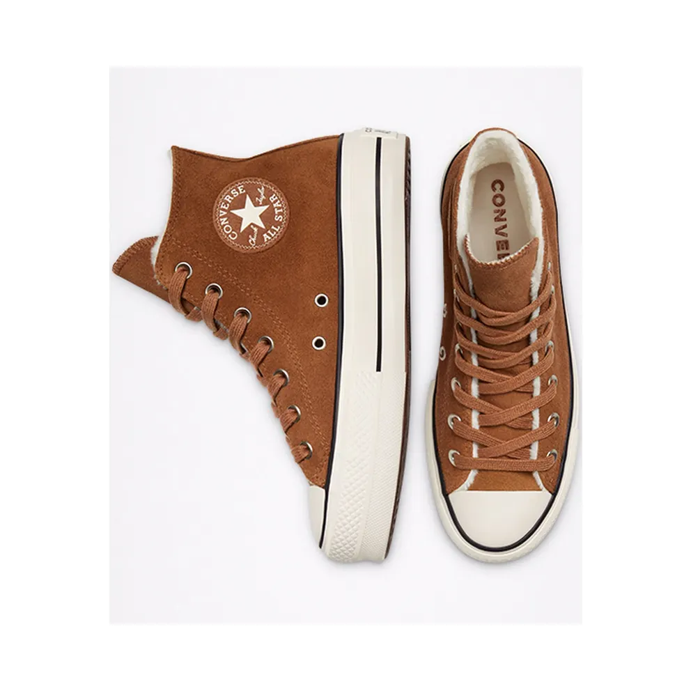 Converse Cozy Club Platform Chuck Taylor All Star High Top Clove Brown/egret/black (570034C)