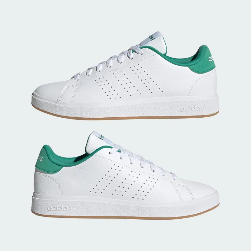 Adidas Advantage Base 2.0 Cloud White / Cloud White / Semi Court Green (JQ0386)