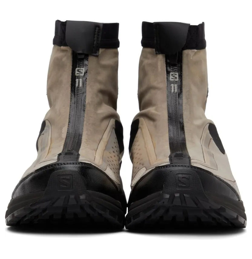 11 by Boris Bidjan Saberi Black & Taupe Salomon Edition Bamba2 High GTX Sneakers (218 11xS) (2)