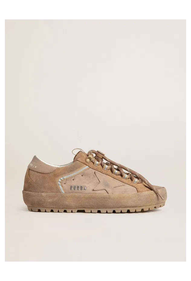 Golden Goose Super-Star Ski In Dolmias And Caramel Suede With Marble Nubuck Star And Heel Tab (GWF01014.F007883.55711)