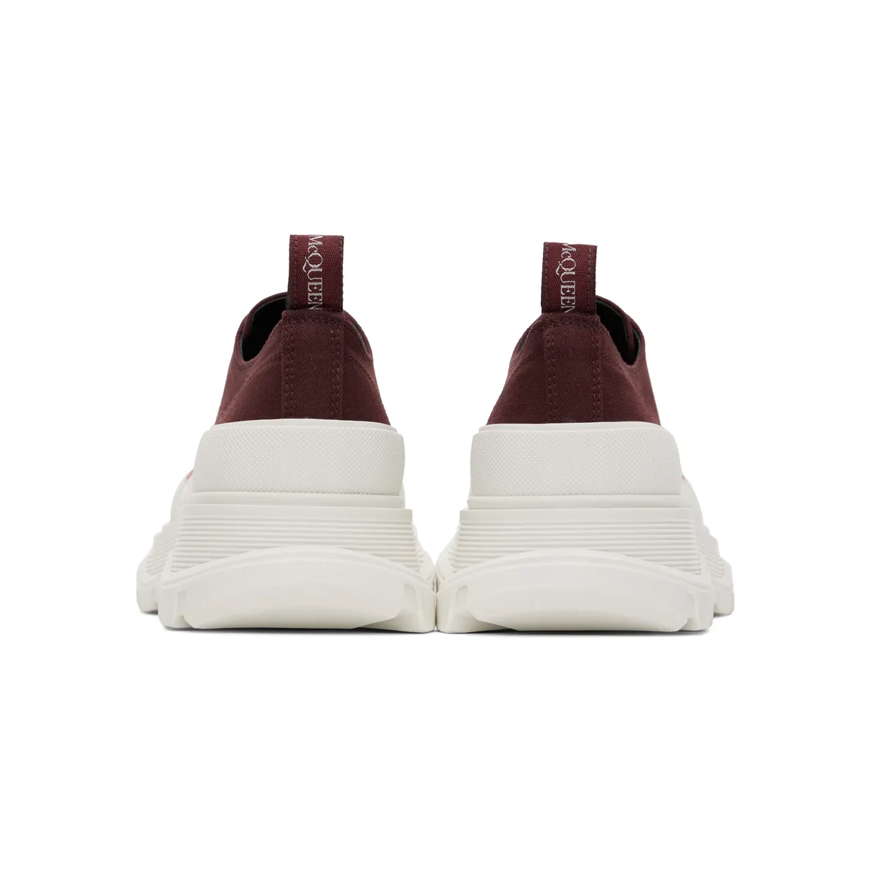 Alexander McQueen Burgundy Tread Slick Low Sneakers (705660W4V31) (2)