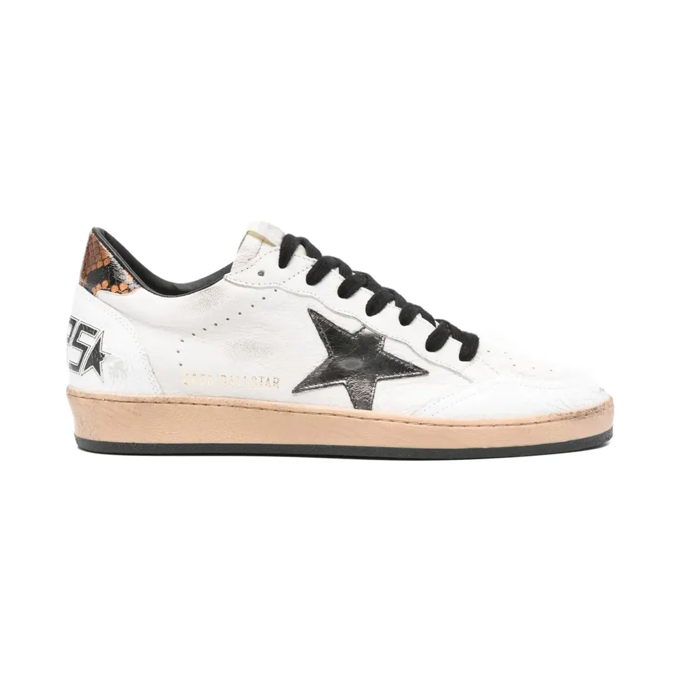 Golden Goose Ball Star mit Schlangendetail – White (GMF00117F007600)