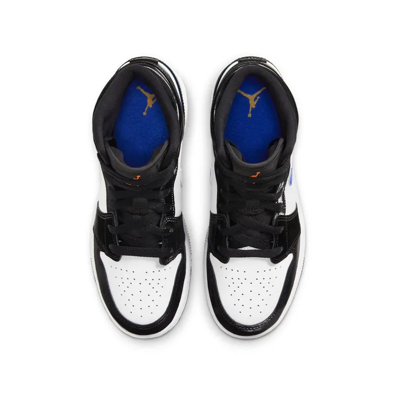 Jordan 1 Mid Black Racer Blue White (GS) Black/Racer Blue-White (554725-084)