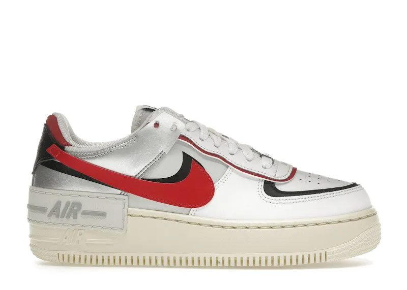 Nike Air Force 1 Low Shadow White Silver Gym Red (FN6335-100)