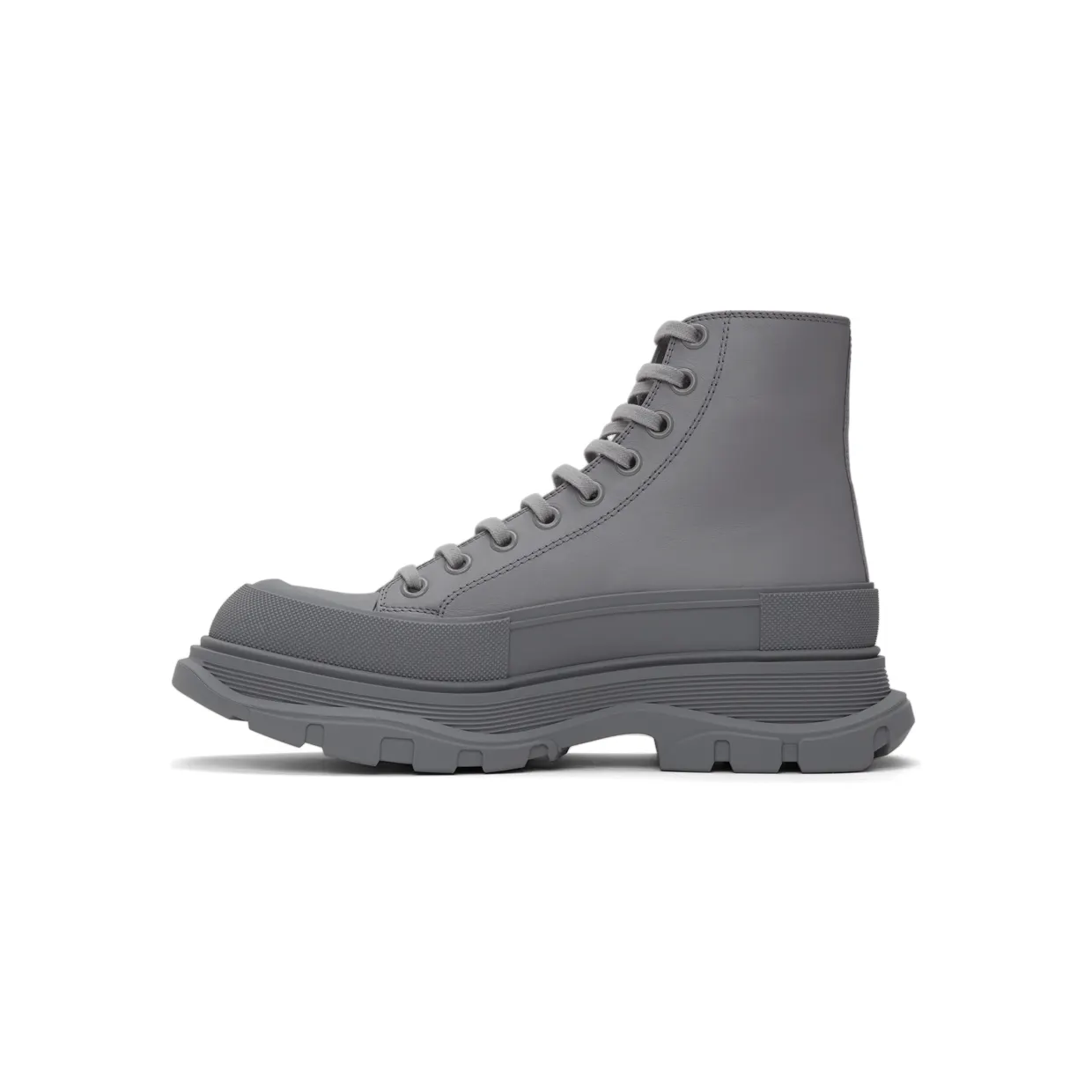 Alexander McQueen Grey Tread Slick High Sneakers (627206WIB81) (3)