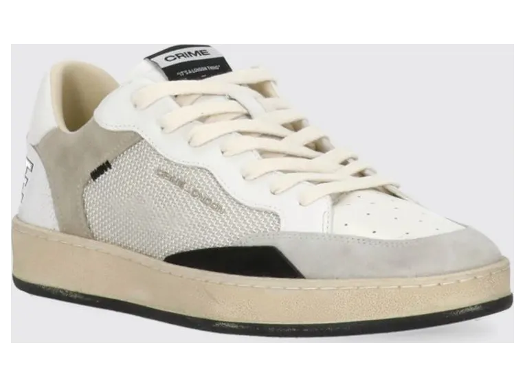 Crime Chelsea Leather and Mesh Sneakers Beige (19200PP810)