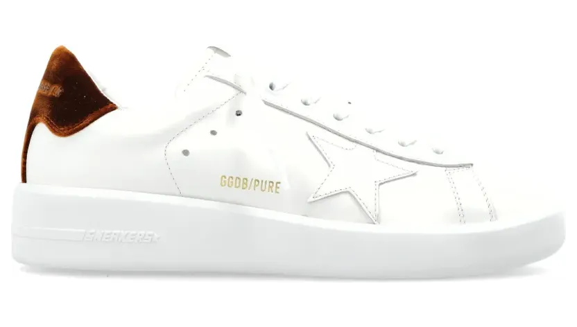 Golden Goose Purestar leren sneakers met applicatie – Wit (GWF00197F008070)