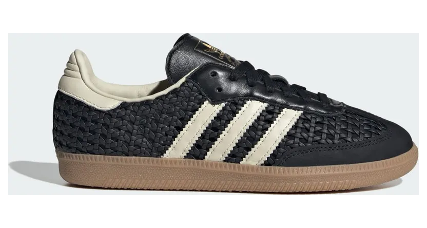adidas Samba OG in gevlochten leer (HQ9282): zwart met structuur in plaats van kleur