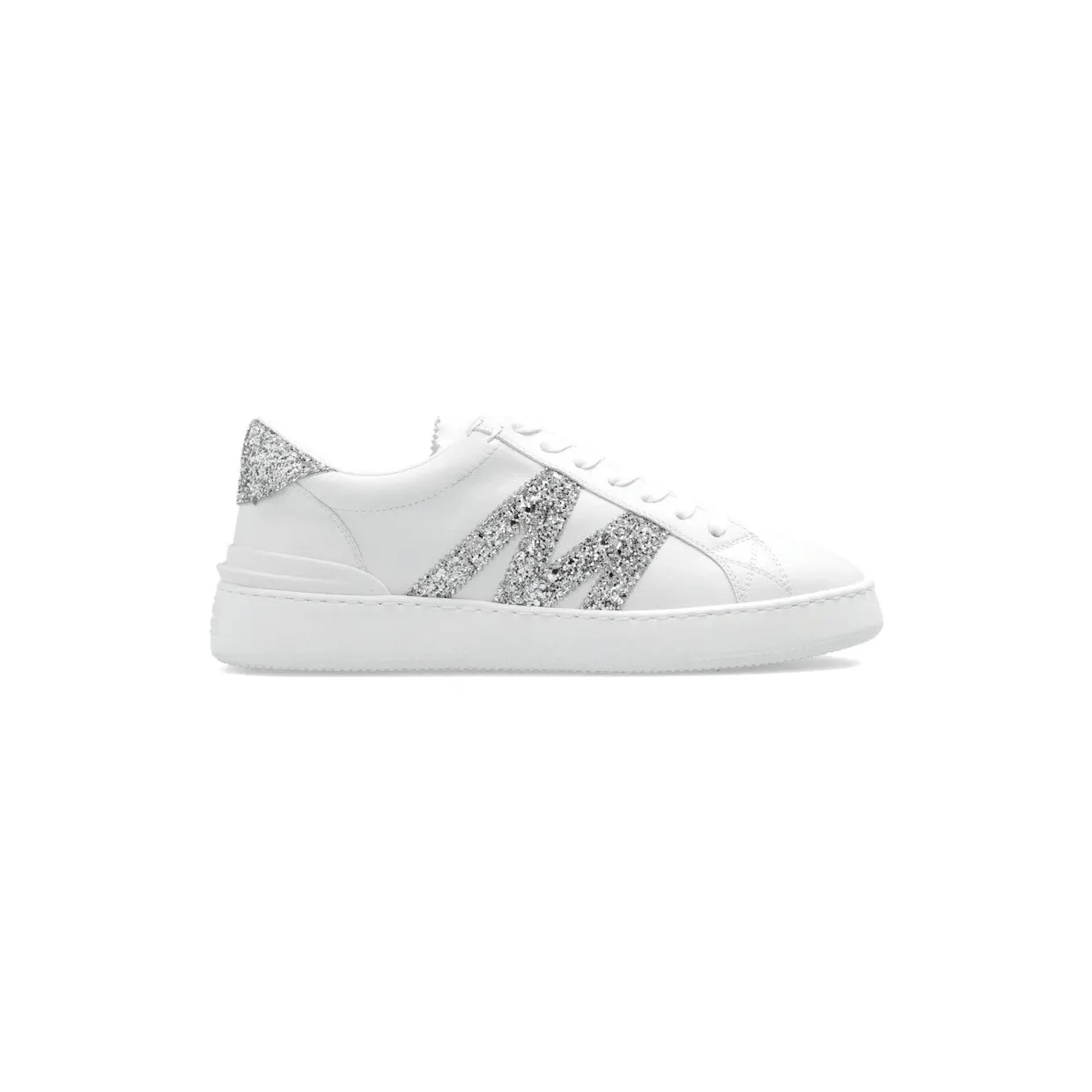 Moncler Monaco Low Top White Silver Glitter (I209B4M00100M3584 P09)