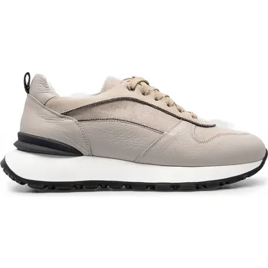 Doucal’s Sneakers van kalfsleer – Beige (DD8667WHITPN719NN13)