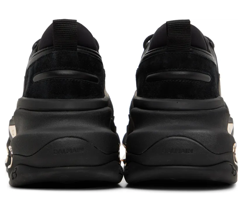 Balmain Black B-Bold Low-Top Sneakers (YM1VI277LSSE) (2)