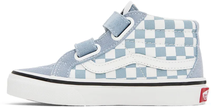 Vans Kids Blue & White Sk8-Mid Reissue V Little Kids Sneakers (VN0A38HHBD2)