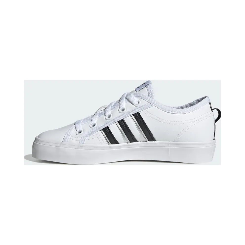 Adidas NIZZA LO CL K Cloud White / Core Black / Silver Metallic (H05057)