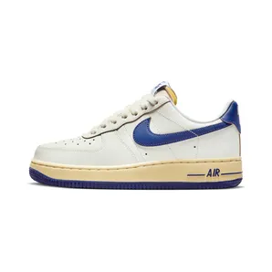 Nike Air Force 1 Low ’07 Athletic Department “Sail / Pale Vanilla / Gold Suede / Deep Royal Blue” (FQ8103-133)