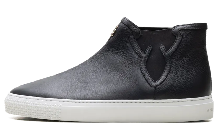 Chrome Hearts Leather High Top Trainers “Black” (CHRM1173)