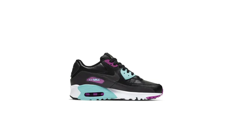 Nike Air Max 90 LTR Black Metallic Grey (GS) Black/Metallic Grey/Aurora (833412-033)