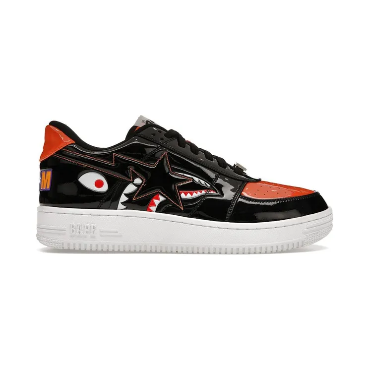 A Bathing Ape Bape Sta Low Mad Shark Black Orange (1H30191005-BLK)