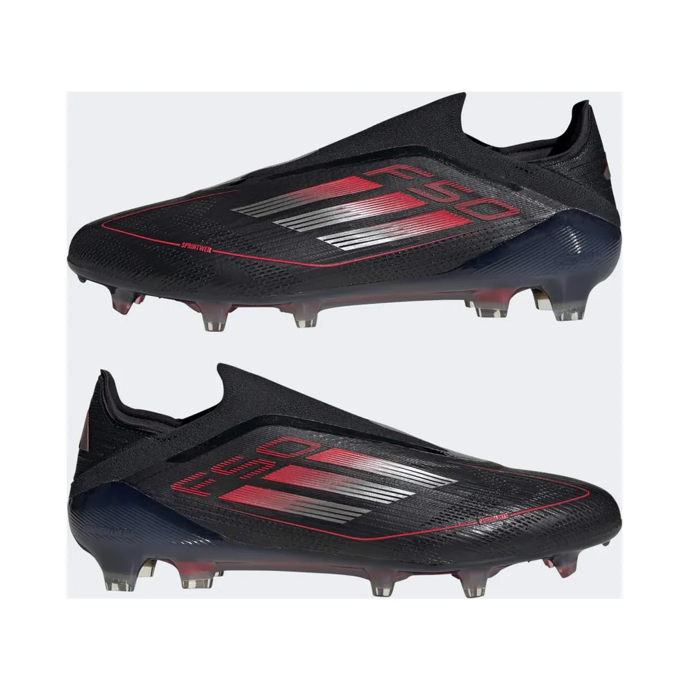 adidas F50 Elite Laceless FG Core Black Iron Metallic Lucid Red (IE1215)