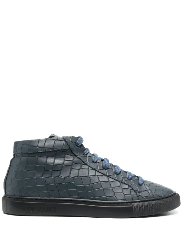 Hide&Jack High-Top- mit Kroko-Effekt – Blue (IBKHBLUBLK)