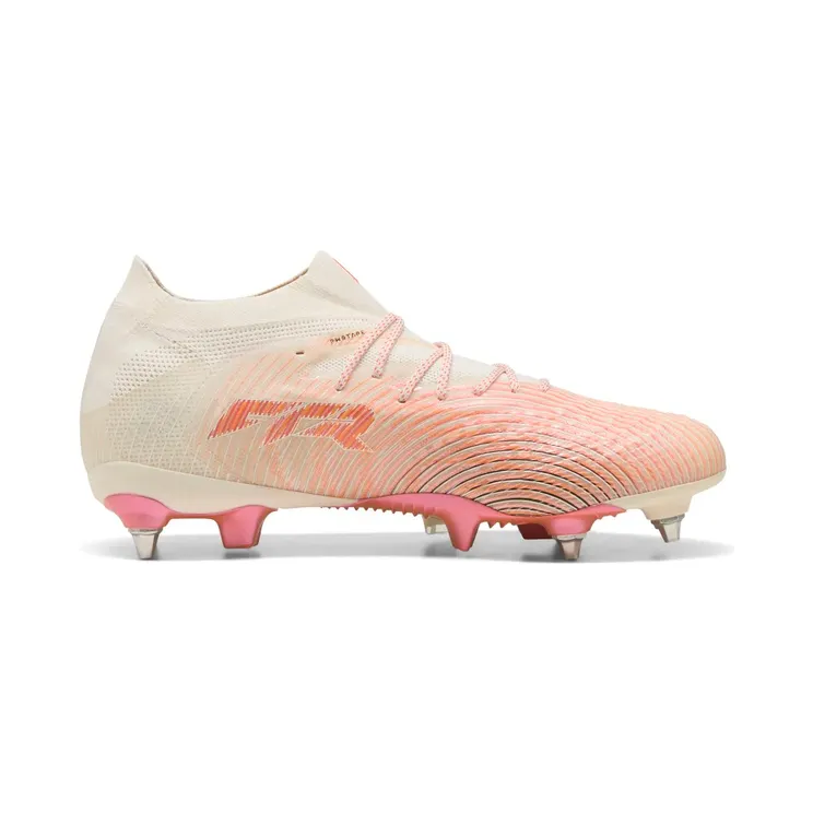 Puma Future 9 Ultimate MxSG Stollen-Fußballschuhe 01 sugared almond/puma white/ultra red/puma black 43 “Brown EU” (109123)