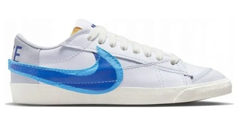 Nike Blazer Low 77 Jumbo Double Swoosh White University Blue (FN3413-100)