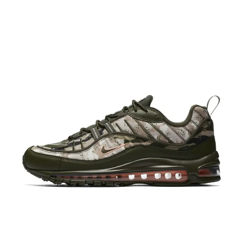 Nike Air Max 98 Camo Classic Cargo Khaki/Sunset Tint-Black (AQ6156-300)
