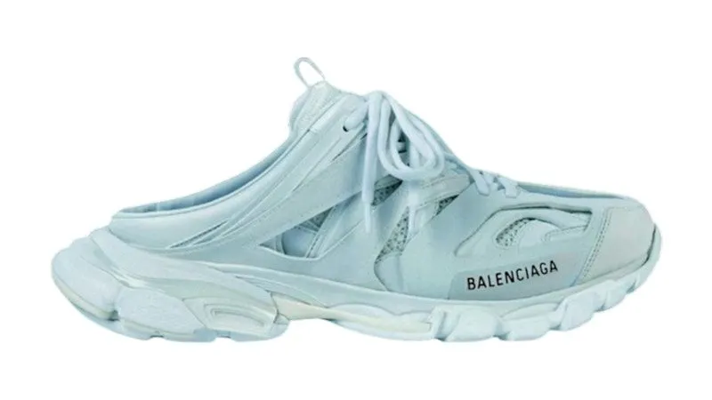 Balenciaga Track Mule Runners Light Blue Black (653814-W2FA6-4010)