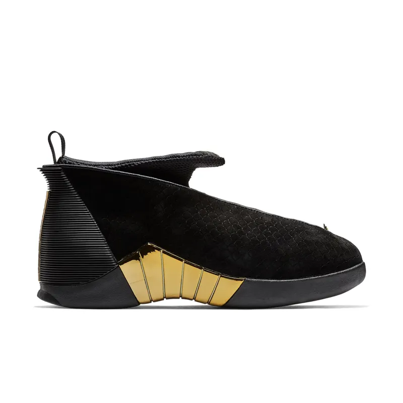 Jordan 15 Retro Doernbecher (2018) Black/White-Metallic Gold (BV7107-017)