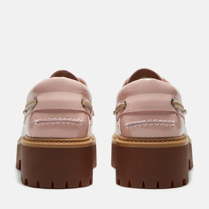 Timberland Stone Street Platform Boat Shoe Light Pink Patent Leather (TB0A2GVF-A5H)