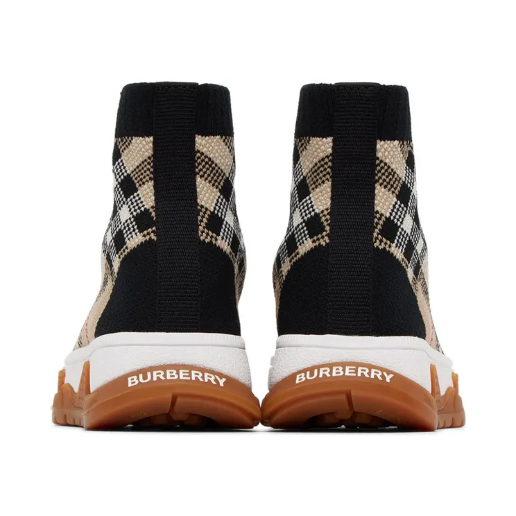Burberry Union Sock – “Vintage Check Black Beige” (8053050)