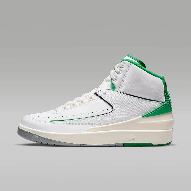 Air Jordan 2 “White / Sail / Light Steel Grey / Lucky Green” (DR8884-103)