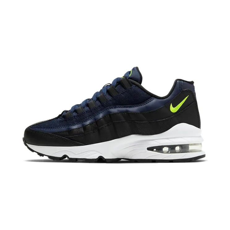 Air Max 95 Black Midnight Navy (GS) “Black / Midnight Navy / White / Lemon Venom” (905348-037)