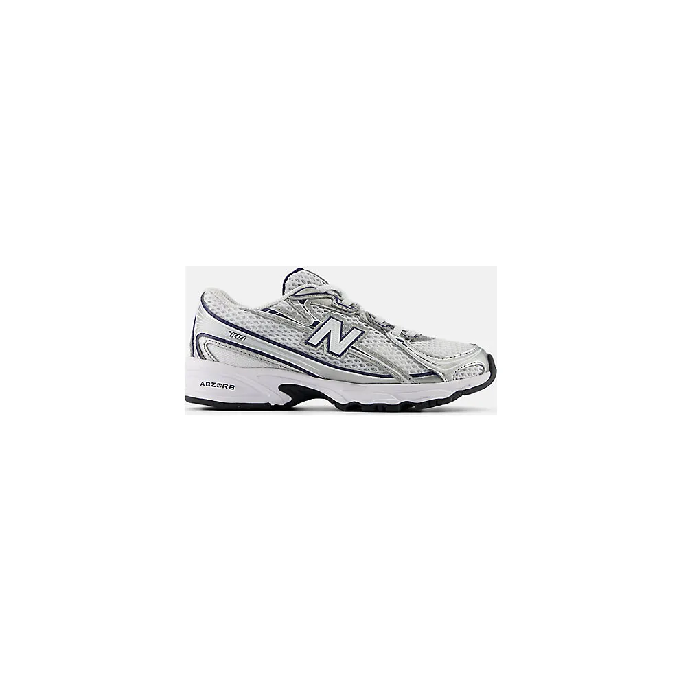 New Balance 740 Bungee Lace White Metallic Silver Navy (PZ740WN)