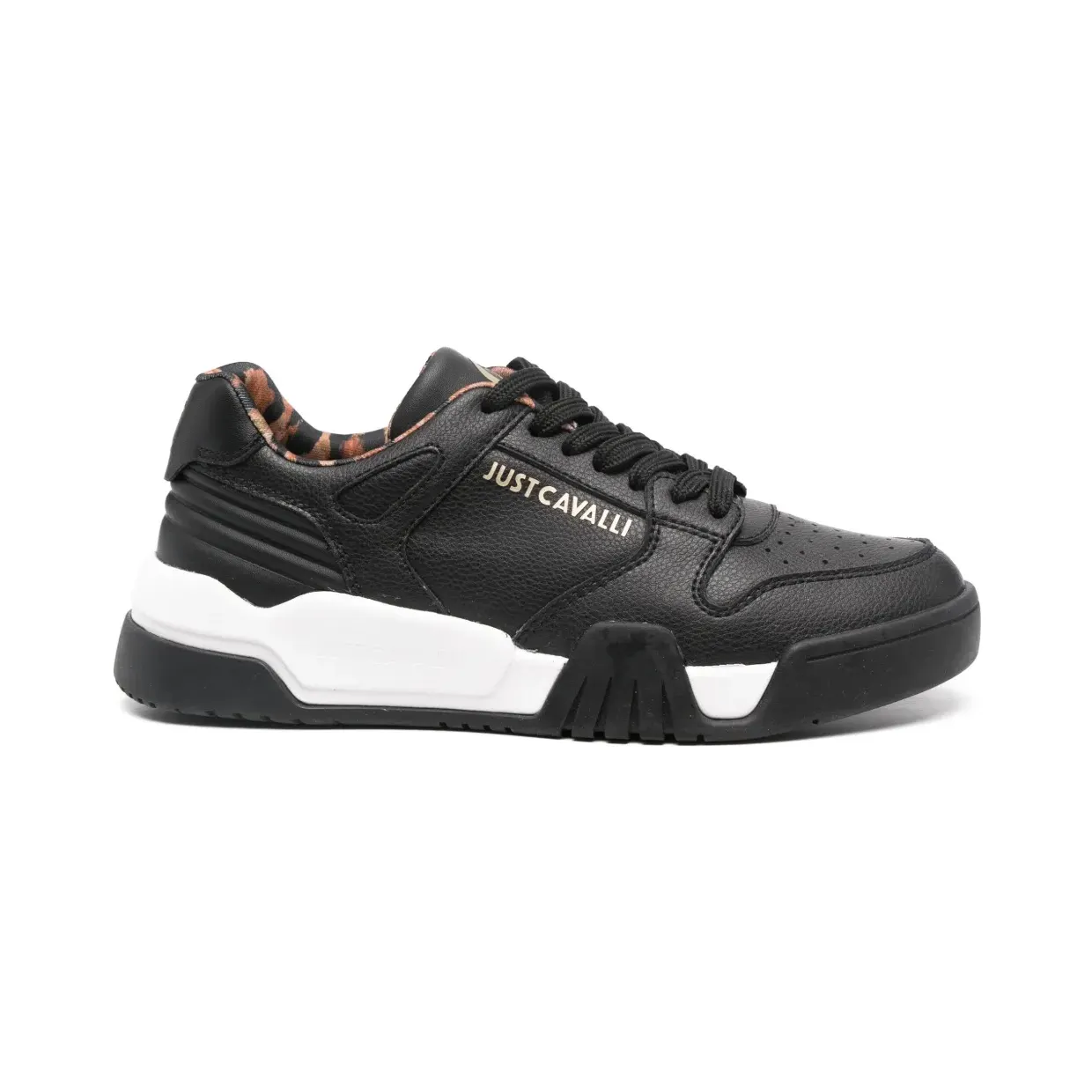 Just Cavalli Leren met logo-reliëf “Black” (77RA3SA1ZPA63)